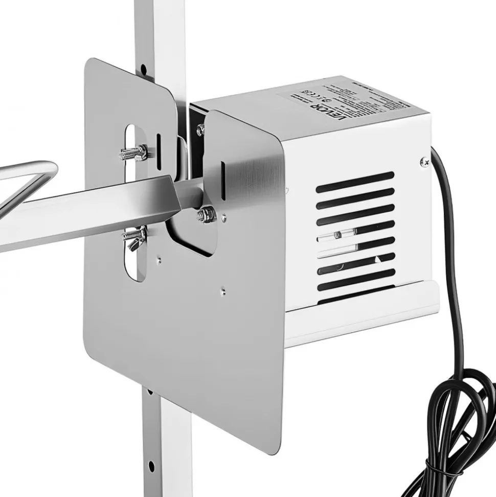 VEVOR Rotisserie Grill, 38W BBQ Outdoor Pig & Lamb Spit Roaster, Charcoal Spit Roaster with 132 LBS Capacity, Wheels & 7-Level Height, Stainless Steel Electric Rotisserie Grill Kit for Camping Outdoor