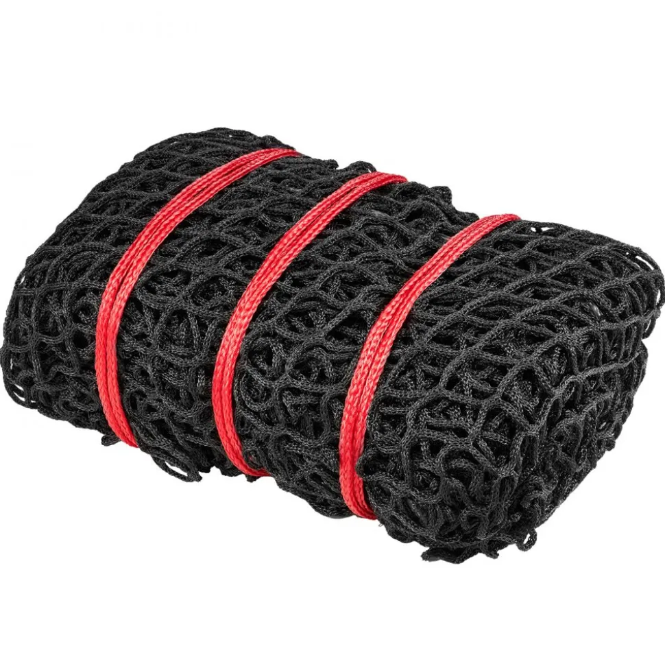 VEVOR Round Bale Hay Net, 4.92 x 4.92 x 4.92 ft, 1.65 inch Holes, PE Material, Knotless Design, with Self-Locking Zip Ties, Needle Shuttle, and Repair Twine, Slow Feeder Round Bale Net for Horses