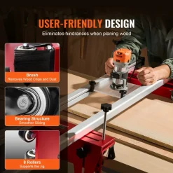 VEVOR Router Sled, 60 inches, Portable and Adjustable Slab Flattening Jig DIY Woodworking Router Sled for Flattening Slabs Wood Flattening Home DIY