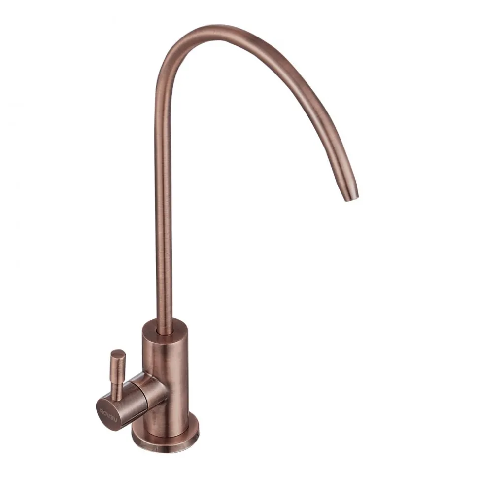 VEVOR Ro Water Faucet, Lead-Free Stainless Steel Faucet, Drinking Water Faucets with Solid Brass Valve, Anti-Rust & Durability Drinking Water Faucets For Kitchen, Bar Counter, Cafe, Antique Bronze