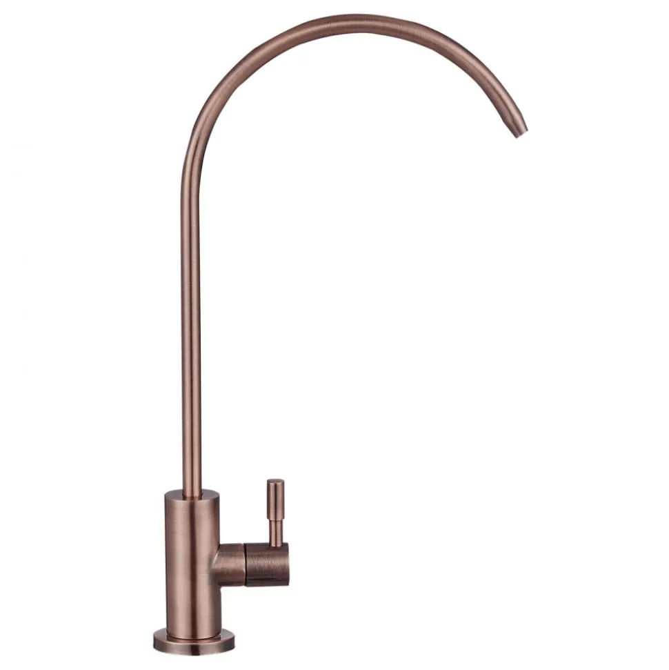 VEVOR Ro Water Faucet, Lead-Free Stainless Steel Faucet, Drinking Water Faucets with Solid Brass Valve, Anti-Rust & Durability Drinking Water Faucets For Kitchen, Bar Counter, Cafe, Antique Bronze