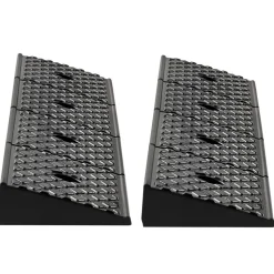 VEVOR Rubber Curb Ramp, 33069 lbs Load Capacity, 2 Inches Rise Height Heavy Duty Rubber Threshold Ramp with Drainage Tank for Wheelchairs, Strollers, Motorcycles, Cars, Lawn Mowers & Trailers, 2 Pack