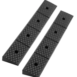 VEVOR Rubber Curb Ramp, 33069 lbs Load Capacity, 2 Inches Rise Height Heavy Duty Rubber Threshold Ramp with Drainage Tank for Wheelchairs, Strollers, Motorcycles, Cars, Lawn Mowers & Trailers, 2 Pack
