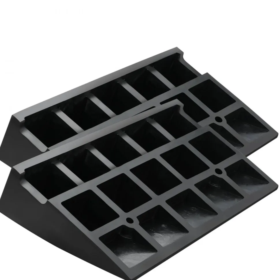 VEVOR Rubber Curb Ramp 2 Pack, 5" Rise Height Heavy-Duty 33069 lbs/15 T Capacity Threshold Ramps, Driveway Ramps with Stable Grid Structure for Cars, Wheelchairs, Bikes, Motorcycles