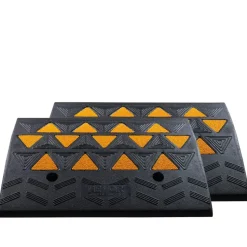 VEVOR Rubber Curb Ramp 2 Pack, 6" Rise Height Heavy-Duty 33069 lbs/15 T Capacity Threshold Ramps, Driveway Ramps with Stable Grid Structure for Cars, Wheelchairs, Bikes, Motorcycles