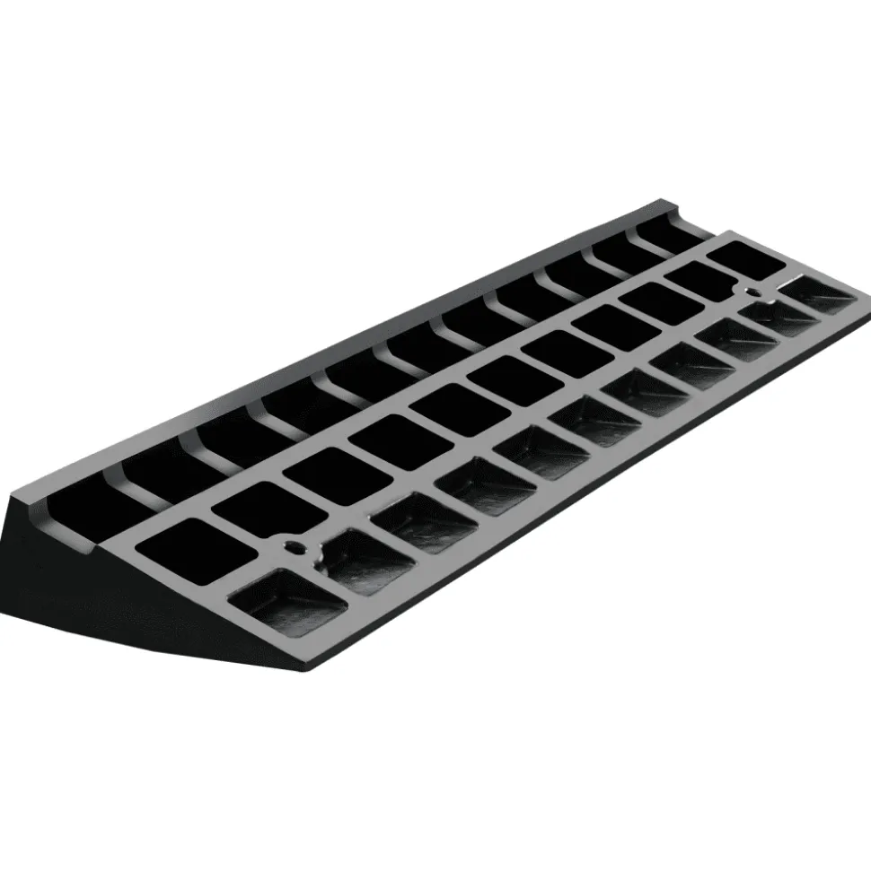 VEVOR Rubber Curb Ramp 3.7" Rise Height Sidewalk Curb Ramp, 10" Width 39.4" Length Driveway Ramp for Curb, 15T Heavy Duty Rubber Ramp for Forklifts, Trucks, Buses, Cars, Wheelchairs, Bikes