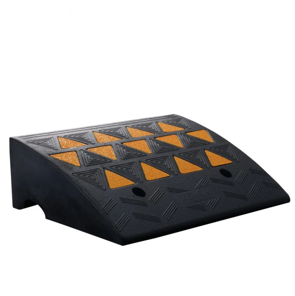 VEVOR Rubber Curb Ramp 6" Rise Height Sidewalk Curb Ramp, 14.6" Width 19.3" Length Driveway Ramp for Curb, 15T Heavy Duty Rubber Ramp for Forklifts, Trucks, Buses, Cars, Wheelchairs, Bikes