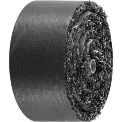 VEVOR Rubber Mulch Mat Roll, 2 Rolls 120 x 4.5 in, Recycled Rubber Permanent Mulch Edging Border, Natural-Looking Flower Barrier with Stakes, 0.5 in Thick Cuttable Garden Edgings for Landscaping