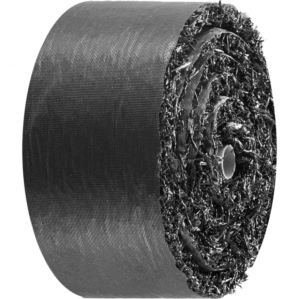 VEVOR Rubber Mulch Mat Roll, 4 Rolls 120 x 4.5 in, Recycled Rubber Permanent Mulch Edging Border, Natural-Looking Flower Barrier with Stakes, 0.5 in Thick Cuttable Garden Edgings for Landscaping