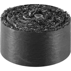 VEVOR Rubber Mulch Mat Roll, 140 x 4.5 in, Recycled Rubber Permanent Mulch Edging Border, Natural-Looking Flower Barrier with Stakes, 0.5 in Thick Cuttable Garden Edgings for Landscaping