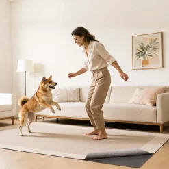 VEVOR Rug Pad 8 x 5 ft, Non-slip Carpet Area Pad, Rug Mat Padding with Dual Surface Felt Cushion & Rubber Gripper, Hardwood Floor Protection for All Floors, Finishes, Keeps Carpets in Place