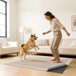 VEVOR Rug Pad 8 x 10 ft, Non-slip Carpet Area Pad, Rug Mat Padding with Dual Surface Felt Cushion & Rubber Gripper, Hardwood Floor Protection for All Floors, Finishes, Keeps Carpets in Place