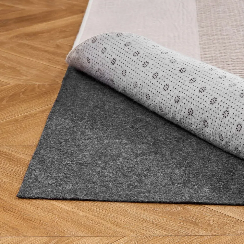 VEVOR Rug Pad 3 x 5 ft, Non-slip Carpet Area Pad, Rug Mat Padding with Dual Surface Felt Cushion & Rubber Gripper, Hardwood Floor Protection for All Floors, Finishes, Keeps Carpets in Place
