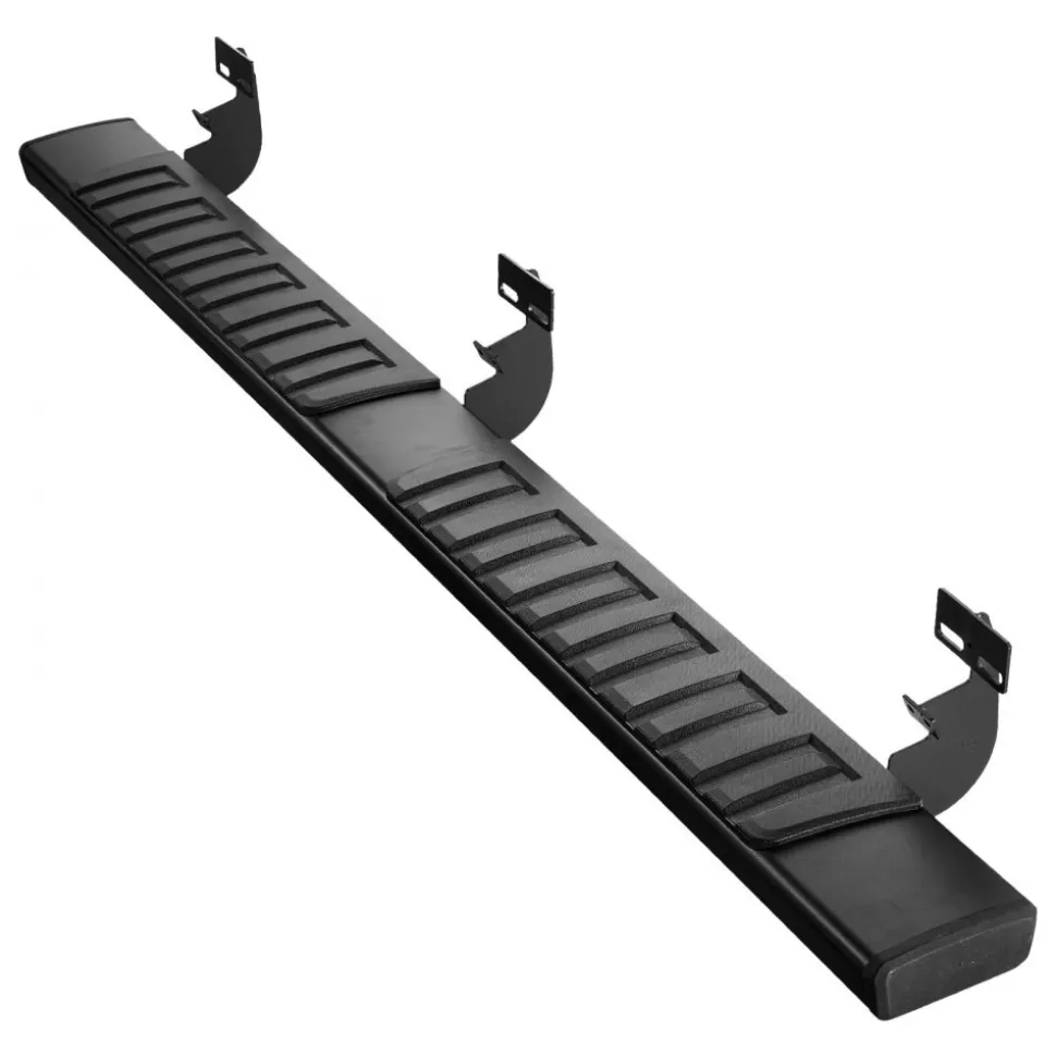 VEVOR Running Boards, 6 Inches Side Steps Compatible with 2019-2025 Chevy Silverado/GMC Sierra 1500 Crew Cab, 2020-2025 Chevy Silverado/GMC Sierra 2500HD 3500HD Crew Cab, Black Carbon Steel Nerf Bars