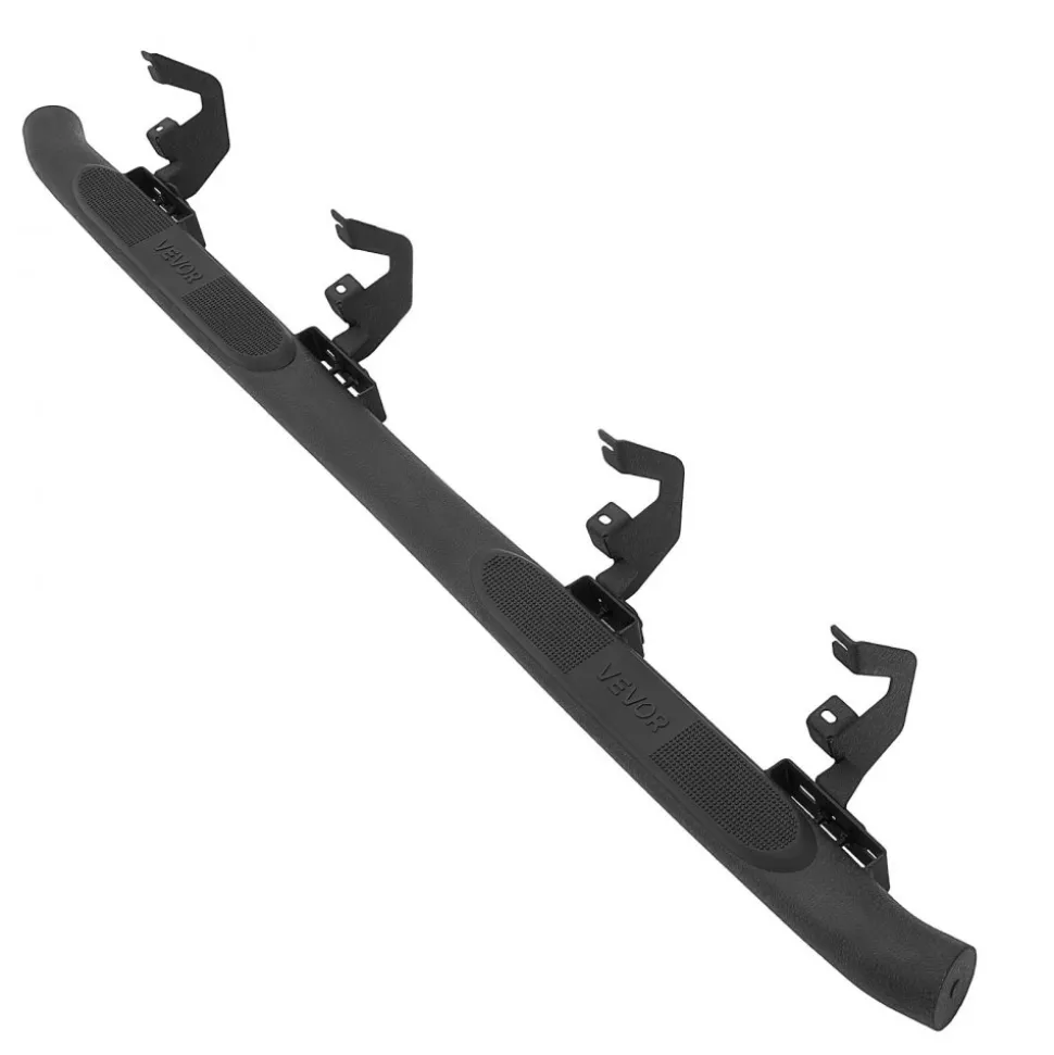 VEVOR Running Boards, 3 Inches Side Steps Compatible with 2019-2025 Chevy GMC 1500/2500HD/3500HD Crew Cab, Black Carbon Steel Nerf Bars, 550 lbs Load Capacity, Non-Slip Surface with Rustproof Coating