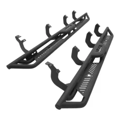VEVOR Running Boards, 6 Inches Side Steps Compatible with 2022-2025 Toyota Tundra CrewMax Cab, Black Carbon Steel Nerf Bars, 550 lbs Load Capacity, Wide Non-Slip Hollow Surface with Rustproof Coating