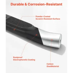 VEVOR Running Boards, 4 Inches Side Steps Compatible with 2009-2018 Dodge Ram 1500 (Including 19-24 Classic), 2010-2024 Dodge Ram 2500/3500 Crew Cab, Black Carbon Steel Nerf Bars, 550 lbs Capacity