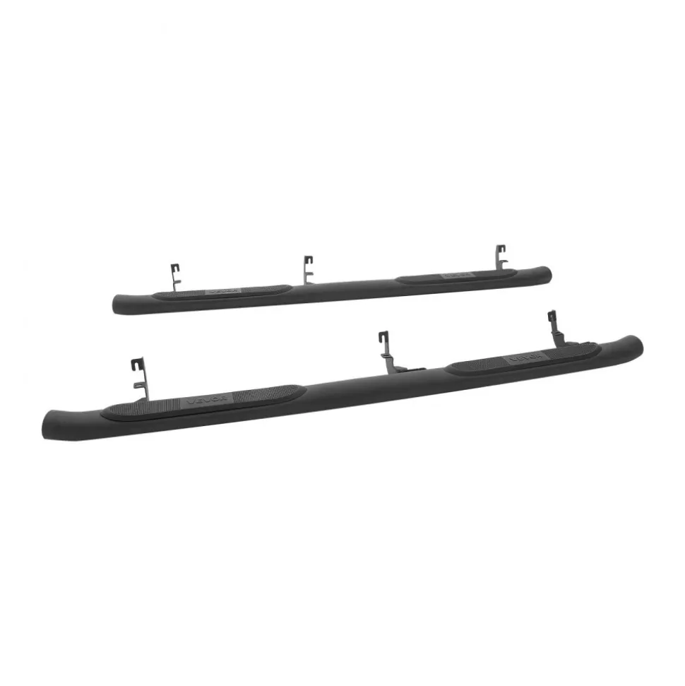 VEVOR Running Boards, 4 Inches Side Steps Compatible with 2009-2018 Dodge Ram 1500 (Including 19-24 Classic), 2010-2024 Dodge Ram 2500/3500 Crew Cab, Black Carbon Steel Nerf Bars, 550 lbs Capacity