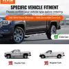 VEVOR Running Boards, 6" Step Bars Compatible with 2007-2018 Chevy Silverado/GMC Sierra 1500 Crew Cab/2019 2500HD 3500HD 1500 LD, 201 Stainless Steel Side Steps Nerf Bars, 500LBS Capacity, 2 Piece