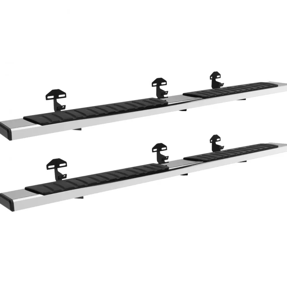 VEVOR Running Boards, 6" Step Bars Compatible with 2009-2018 Dodge Ram 1500/2010-2023 Ram 2500/3500 (Includes 2019-2023 Classic) Crew Cab, 201 Stainless Steel Side Steps Nerf Bars, 500LBS, 2 PCS