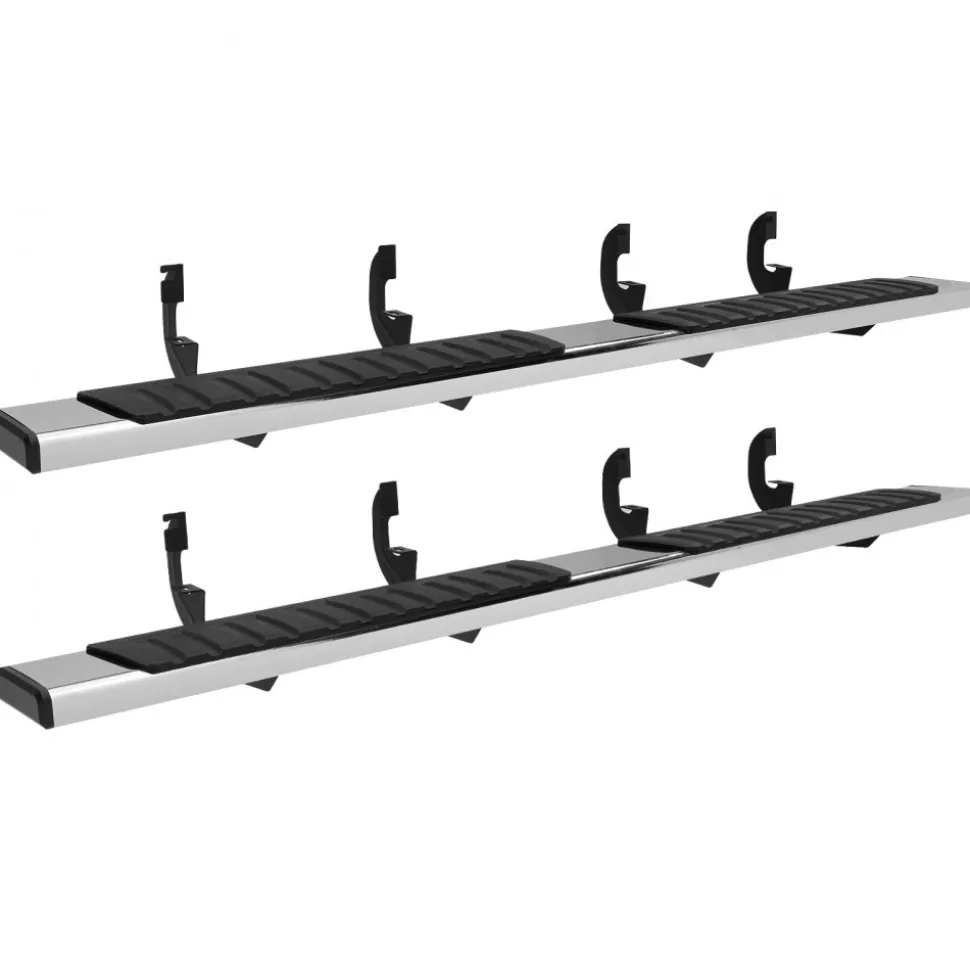 VEVOR Running Boards, 6" Step Bars Compatible with 2019-2023 Chevy Silverado/GMC Sierra 1500/2020-2024 Silverado/Sierra 2500/3500HD Crew Cab, 201 Stainless Steel Side Steps Nerf Bars, 500LBS, 2 Piece