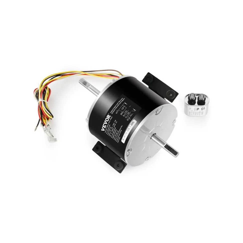 VEVOR 3315332.005 RV AC Fan Motor Replacement Genteq F48AF70A61, Dometic Brisk Air II Fan Motor, Compatible with Dometic Brisk Air II B57915 B59516 B59146 B59186 - 1/4HP AC115V 3A 1650RPM (3 Speeds)