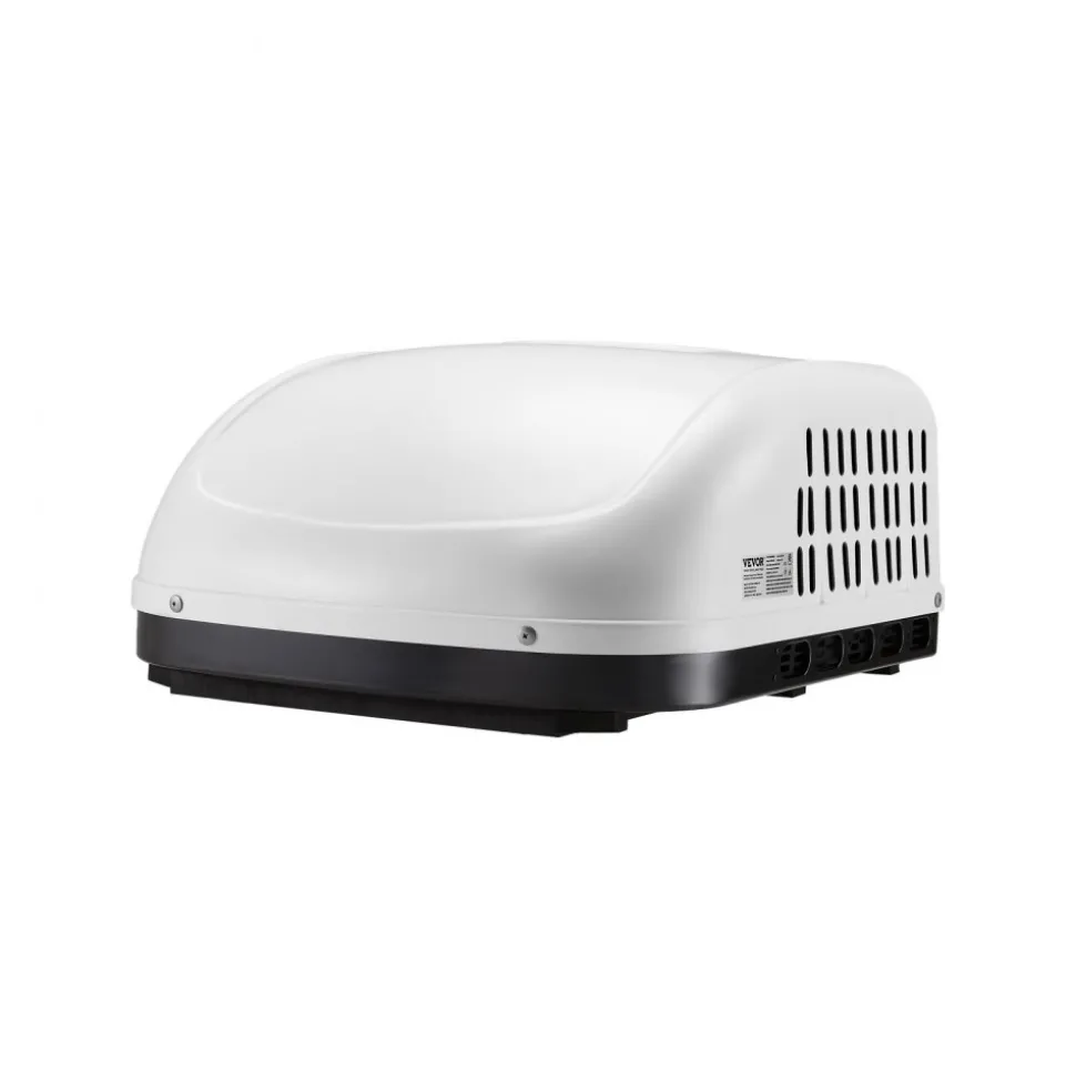 VEVOR RV Air Conditioner, 15000 BTU Non-Ducted Rooftop RV AC Unit, 65 dB Quiet Design, Including Air Distribution Box, Operation Panel and Installation Hardware, for Campers, Vans, Trailers, White