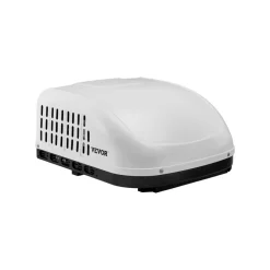 VEVOR RV Air Conditioner, 15000 BTU Non-Ducted Rooftop RV AC Unit, 65 dB Quiet Design, Including Air Distribution Box, Operation Panel and Installation Hardware, for Campers, Vans, Trailers, White