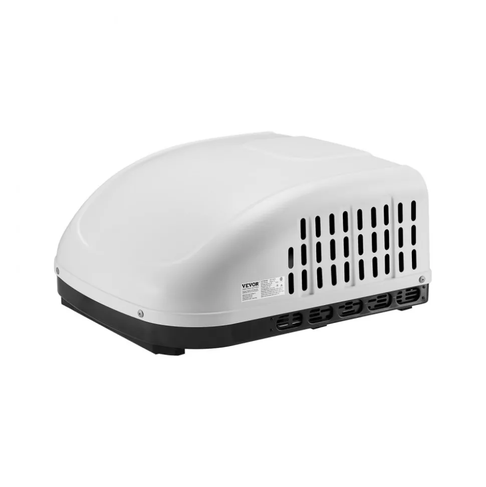 VEVOR RV Air Conditioner, 15000 BTU Non-Ducted Rooftop RV AC Unit, 65 dB Quiet Design, Including Air Distribution Box, Operation Panel and Installation Hardware, for Campers, Vans, Trailers, White