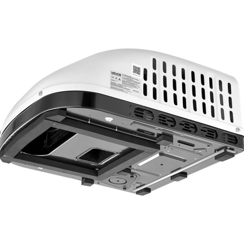 VEVOR RV Air Conditioner, 15000 BTU RV AC Unit, 120V Non-Ducted Rooftop Air Conditioner with Cooling and Heating, Four-Way Airflow, PTC Heating Module, Easy Install Quiet AC with Control Panel, White