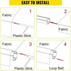 VEVOR RV Awning 17' Camper Awning Fabric, Trailer Awning Canopy Patio Camping Car Awning, Durable 15oz Vinyl Roller Tube for RV, Van, SUV, Patio Awning Replacement Ocean Blue Fade
