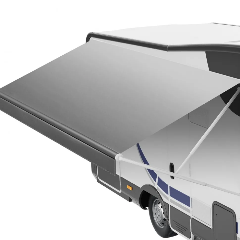 VEVOR RV Awning Fabric Replacement, 18' (Fabric 17'2") 18 oz Heavy-Duty Weatherproof Vinyl Camper Awning Replacement, UPF50+ Protection Waterproof Outdoor Canopy for RV, Motorhome, Trailer, Gray Fade