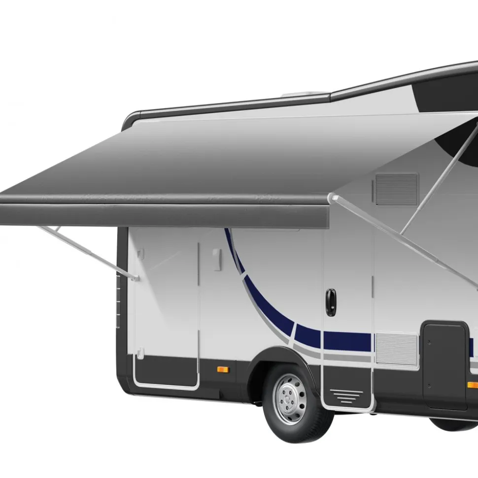 VEVOR RV Awning Fabric Replacement, 17' (Fabric 16'2") 18 oz Heavy-Duty Weatherproof Vinyl Camper Awning Replacement, UPF50+ Protection Waterproof Outdoor Canopy for RV, Motorhome, Trailer, Gray Fade