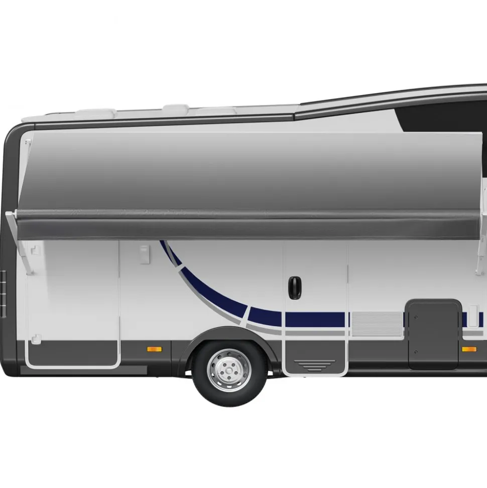 VEVOR RV Awning Fabric Replacement, 17' (Fabric 16'2") 18 oz Heavy-Duty Weatherproof Vinyl Camper Awning Replacement, UPF50+ Protection Waterproof Outdoor Canopy for RV, Motorhome, Trailer, Gray Fade