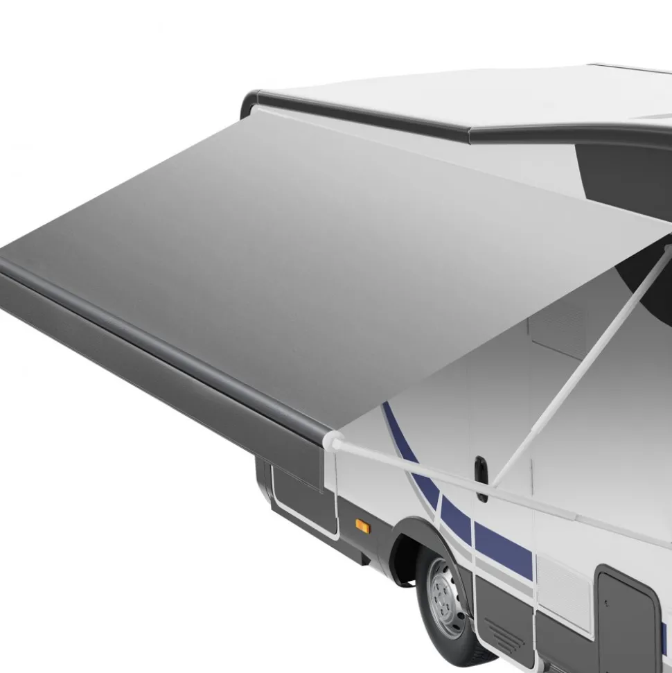 VEVOR RV Awning Fabric Replacement, 16' (Fabric 15'2") 18 oz Heavy-Duty Weatherproof Vinyl Camper Awning Replacement, UPF50+ Protection Waterproof Outdoor Canopy for RV, Motorhome, Trailer, Gray Fade