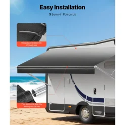 VEVOR RV Awning Fabric Replacement, 15' (Fabric 14'2