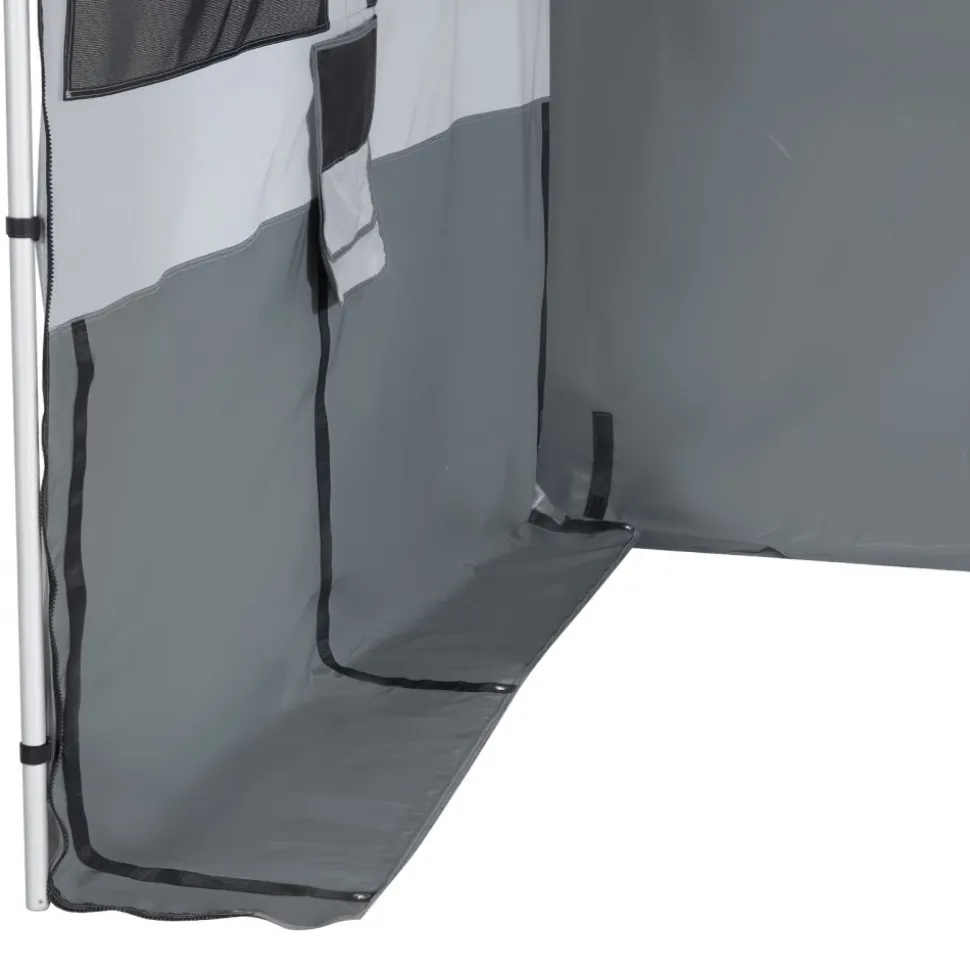 VEVOR RV Awning Sun Shade Room - Compatible with 18 -19 ft Awnings, RV Awning Sun Shading Room with Door & Ventilated Mesh Windows, Sunproof & Windproof Three-Sided Enclosure Tent for RV Camping