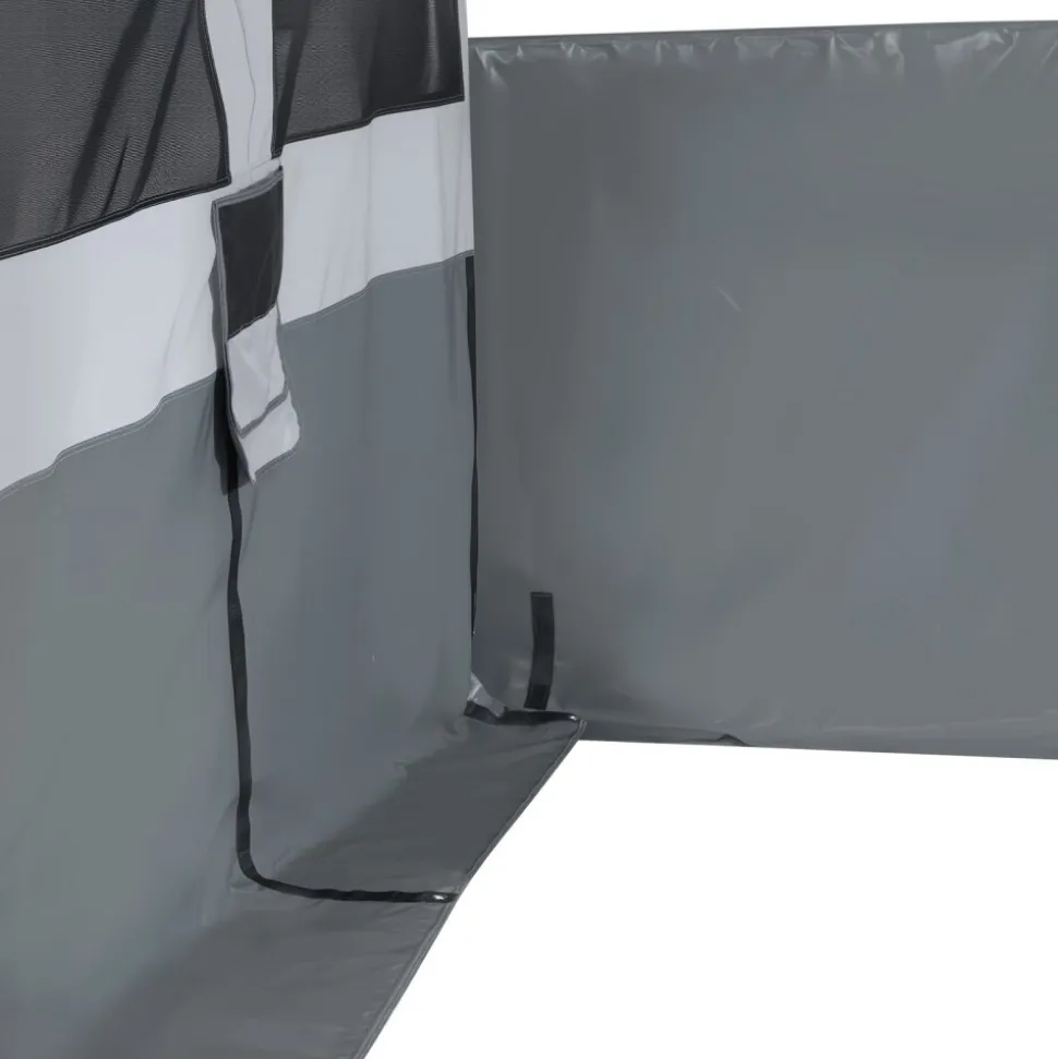 VEVOR RV Awning Sun Shade Room - Compatible with 16 -17 ft Awnings, RV Awning Sun Shading Room with Door & Ventilated Mesh Windows, Sunproof & Windproof Three-Sided Enclosure Tent for RV Camping