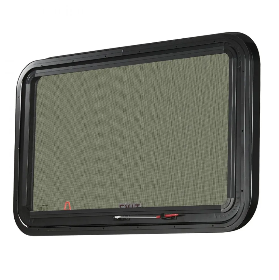 VEVOR RV Exit Window, 36" W x 22" H Tinted RV Window with Net Screen and Trim Ring, Fit for 1 1/4" - 1 13/16" Thickness Wall, RV Window Replacement for Teardrop Cargo Trailer Camper, DOT Approved