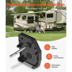 VEVOR RV Fifth Wheel Landing Gear Box 276602, Universal Mount Steel Gearbox Compatible with Lippert Venture, Atwood, Stromberg Carlson Landing Gear Systems, Replace LG-179015, Adjustable Height, Black
