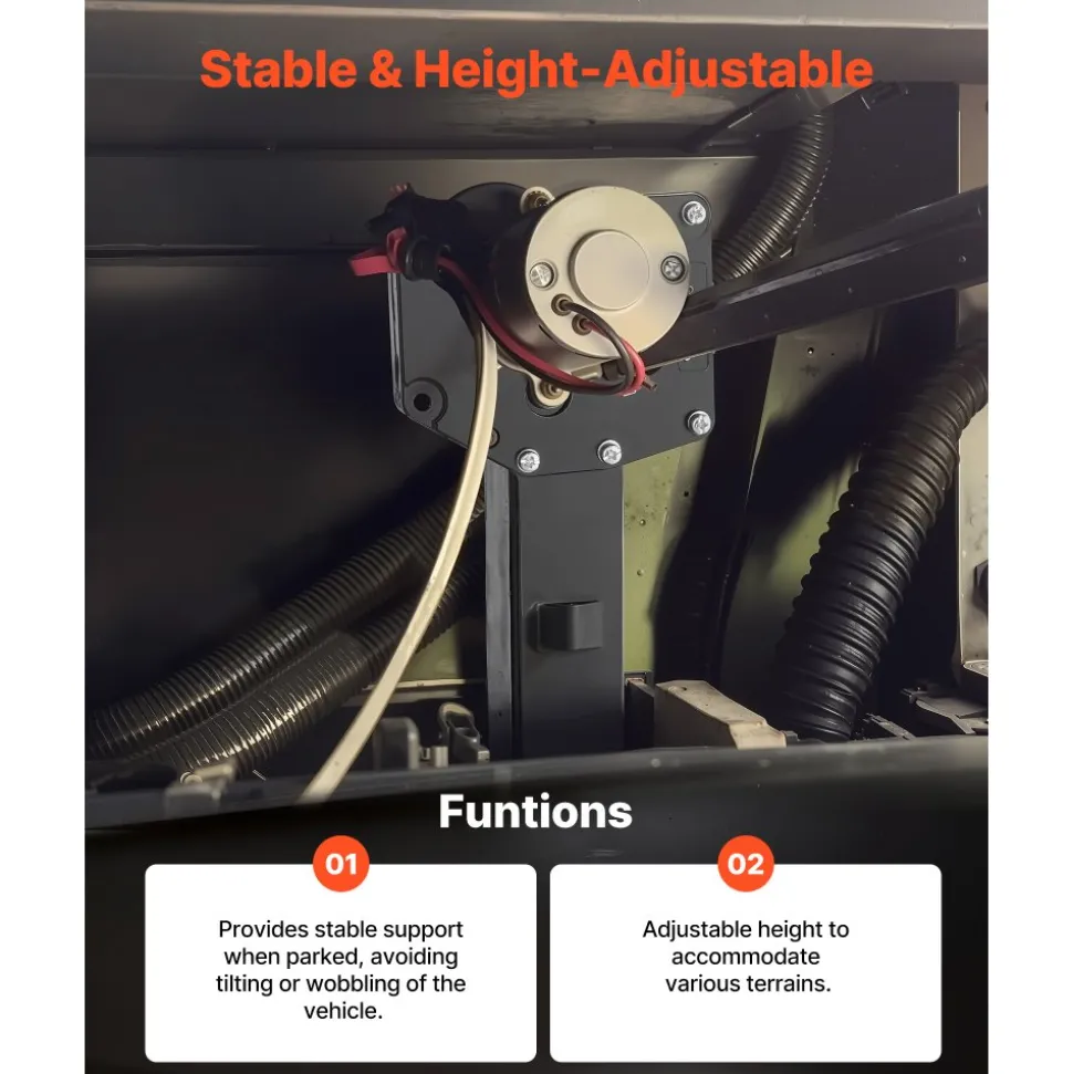 VEVOR RV Fifth Wheel Landing Gear Box 276602, Universal Mount Steel Gearbox Compatible with Lippert Venture, Atwood, Stromberg Carlson Landing Gear Systems, Replace LG-179015, Adjustable Height, Black