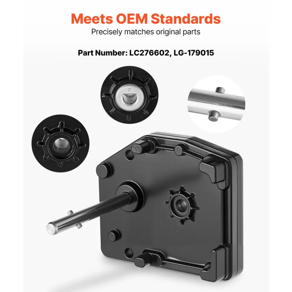 VEVOR RV Fifth Wheel Landing Gear Box 276602, Universal Mount Steel Gearbox Compatible with Lippert Venture, Atwood, Stromberg Carlson Landing Gear Systems, Replace LG-179015, Adjustable Height, Black