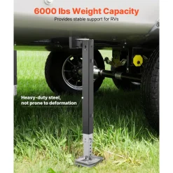 VEVOR RV Lead Fifth Wheel Landing Gear Leg 179013, 32.5-Inch 5th Wheel Landing Gear Universal Replacement Compatible with Lippert Venture, Atwood, Stromberg Carlson Systems, with Pin and Base, Black