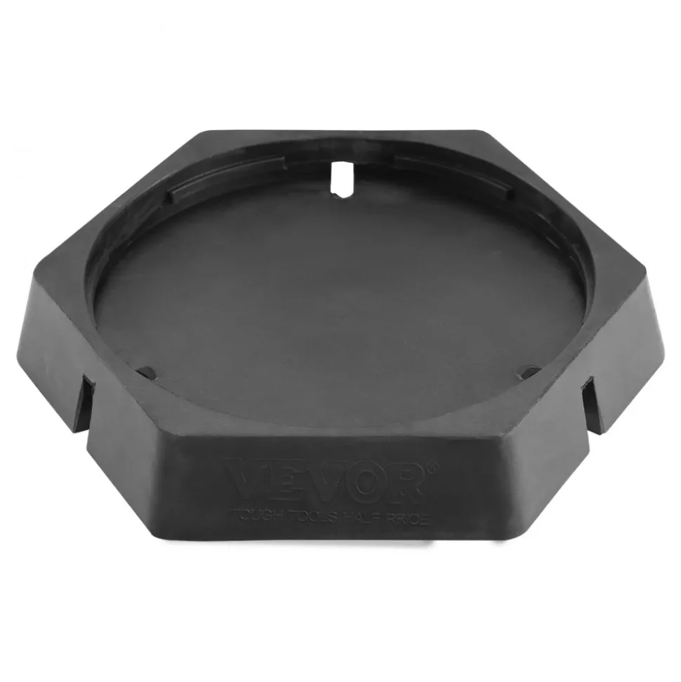 VEVOR RV Leveling Pads, 9 Inch Round Landing Feet, Permanent Attached Jack Stabilizers, Rubber Jack Pads, 5000 lbs Capacity per RV Jack Pad, 5th Wheels, Travel Trailers, Class A/C Motorhomes (4-Pack)