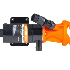 VEVOR RV Portable Macerator Pump, 12V, 12GMP Quick Release RV Waste Pump, RV Sewage Sewer Pump with Detachable Quick Connection Valve Metal Hose Clamp Power Cord, for RV Boat Marine Motorhome Camper