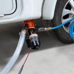 VEVOR RV Portable Macerator Pump, 12V, 12GMP Quick Release RV Waste Pump, RV Sewage Sewer Pump with Detachable Quick Connection Valve Metal Hose Clamp Power Cord, for RV Boat Marine Motorhome Camper