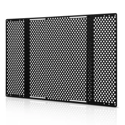 VEVOR RV Screen Door Protector, Adjusts from 22 to 31.5 inch, Adjustable Door Grille, Easy to Install, Reinforced Breathable Honeycomb Holes, Iron Camper RV Entry Protector for Pet Protection, Black