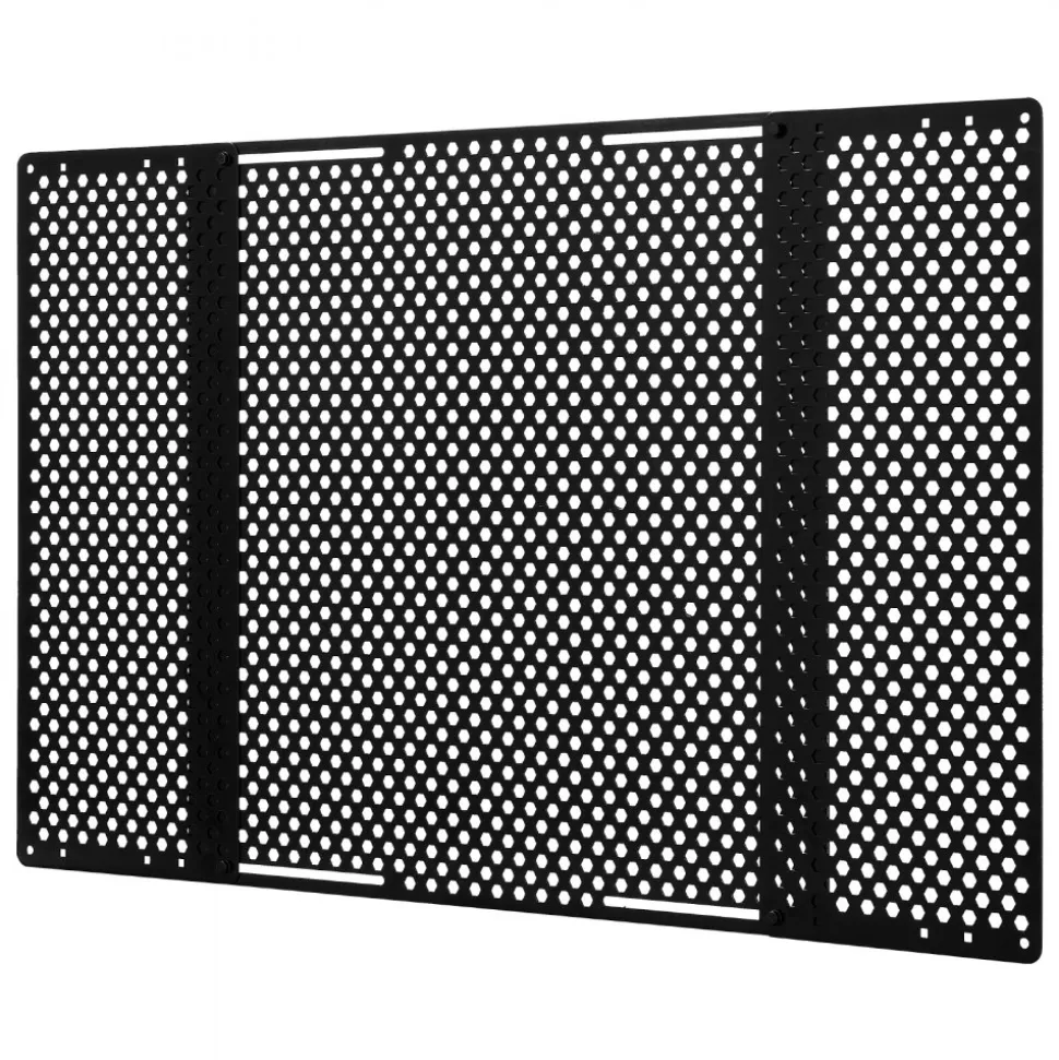 VEVOR RV Screen Door Protector, Adjusts from 22 to 31.5 inch, Adjustable Door Grille, Easy to Install, Reinforced Breathable Honeycomb Holes, Iron Camper RV Entry Protector for Pet Protection, Black