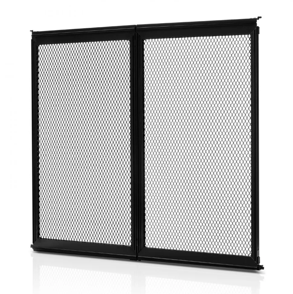 VEVOR RV Screen Door Protector, 22.5 x 20 inch Door Grille, Easy to Install and Disassemble, Reinforced Breathable Protective Mesh, Aluminum Alloy Camper RV Entry Protector for Pet Protection, Black