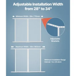 VEVOR RV Screen Door Protector, 24 x 26 inch Door Grille, Easy to Install and Disassemble, Reinforced Breathable Protective Mesh, Aluminum Alloy Camper RV Entry Protector for Pet Protection, White